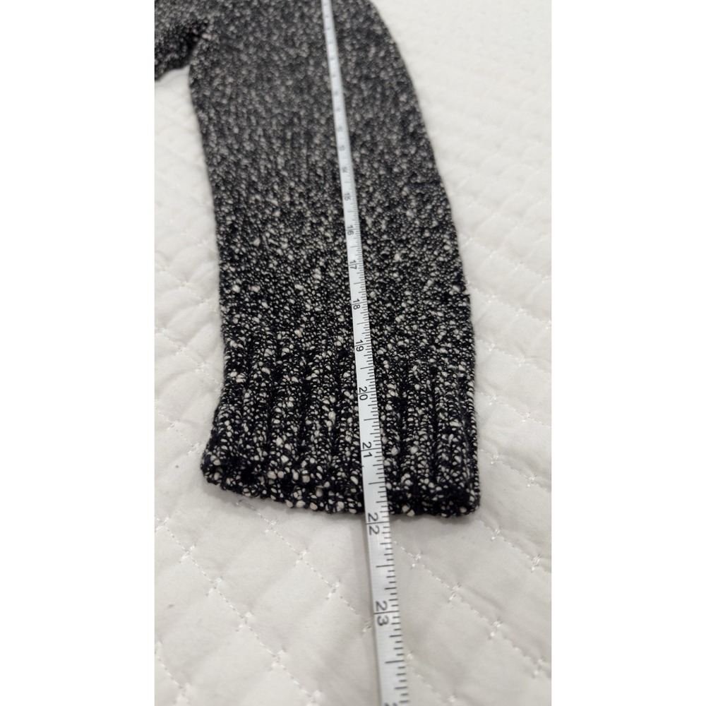 Eileen Fisher Womens Black White Marled 100% Cotton V-Neck Sweater Size‎ Large - Picture 9 of 9